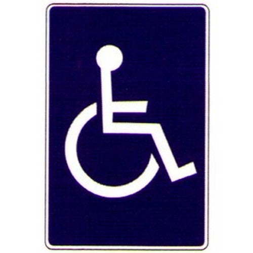 Pack Of 5 Self Stick 100x140mm Disabled Symbol Labels - made by Signage
