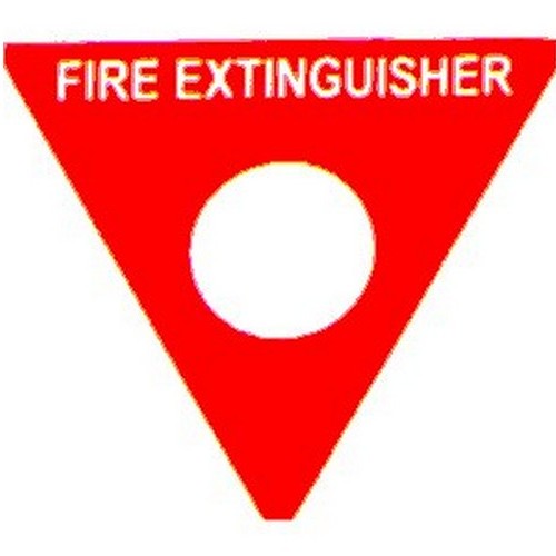 Fire Ext.White D/S OffWall(225x225mm) - made by Signage