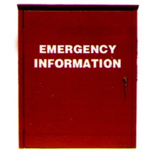 425x350x100mm Emergency Information Cabinet - made by Signage
