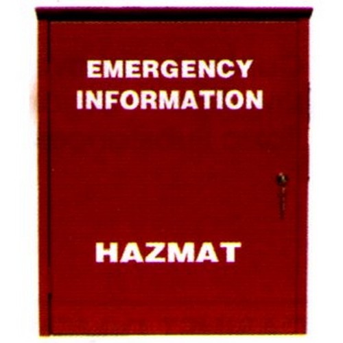 425x350x100mm Emergency Information Hazmat Cabinet - made by Signage