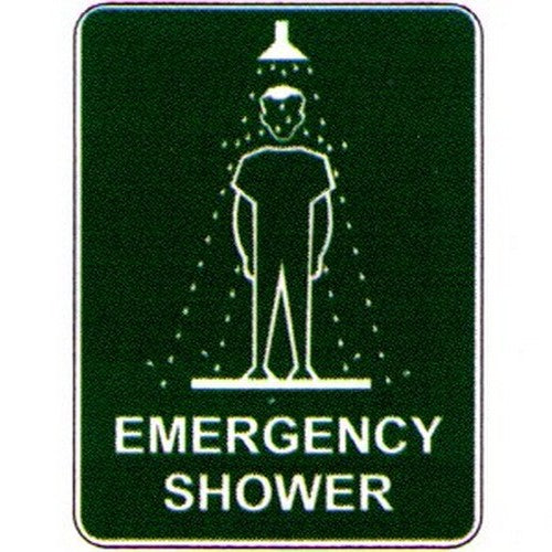 Metal 450x600mm Emergency Shower Sign - made by Signage