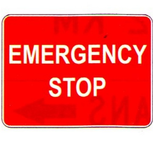 Metal 300x2Emergency Stop - made by Signage