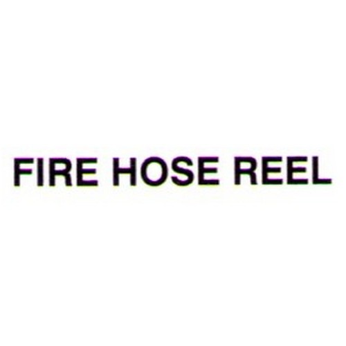 Black Vinyl FIRE HOSE REEL Door Label - made by Signage