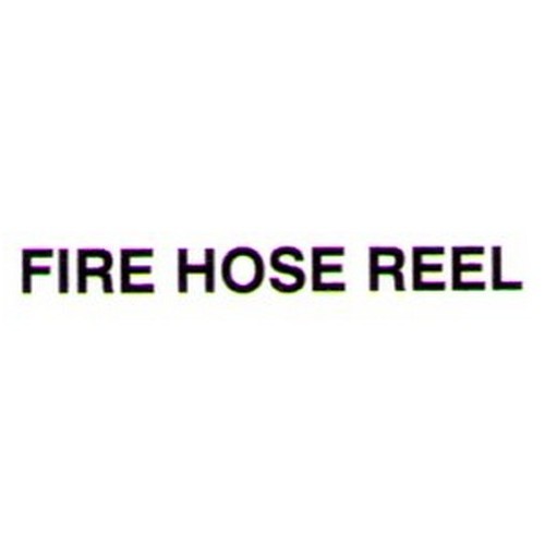 50mm Black Vinyl FIRE HOSE REEL Door Label - made by Signage