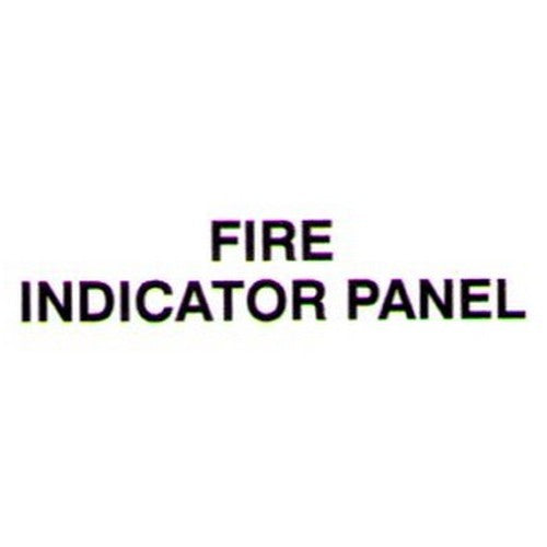 Black Vinyl FIRE INDICATOR PANEL Door Label - made by Signage