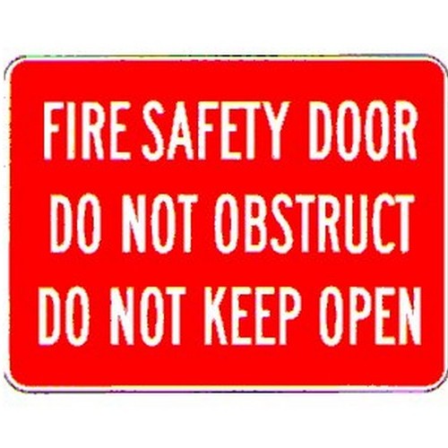 Metal 225x300mm Fire Safety Door Do Not Etc Sign - made by Signage