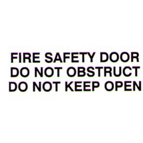 Black Vinyl FIRE SAFETY DOOR ...KEEP Door Label - made by Signage