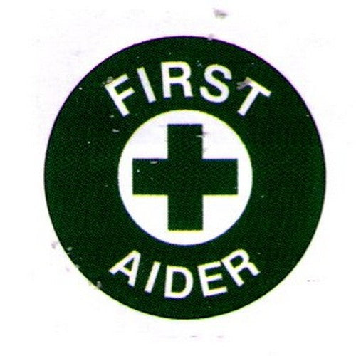 Pack of 5 Self Stick First Aider Labels - made by Signage