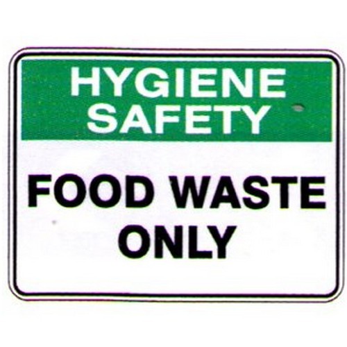 Plastic 225x300mm Food Waste Only Sign - made by Signage