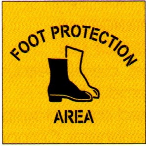 Poly 650x6Foot Prot. Area With Picto Stencil - made by Signage