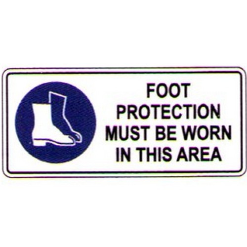 Poly Picto Foot Prot. Area Sign - made by Signage