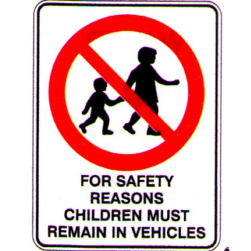 Metal 300x4For Safety Reasons Child Must Sign - made by Signage