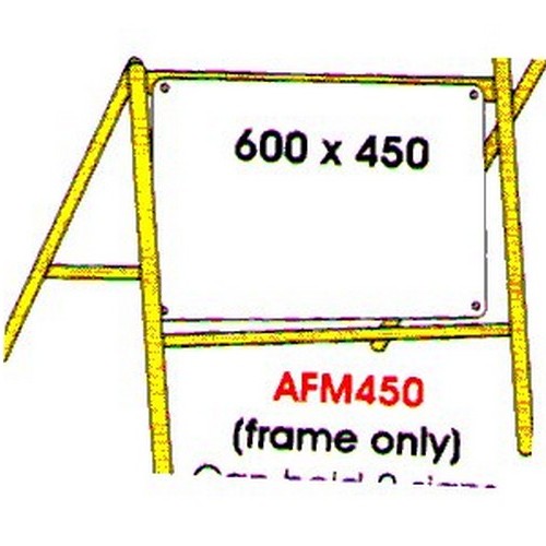 Metal 800x870x55mm H Stand For Signs 450x600mm - made by Signage