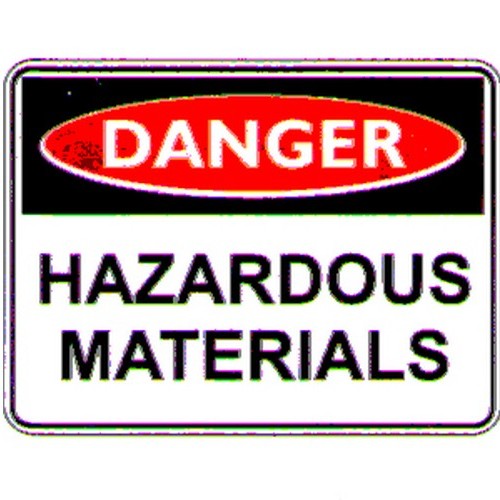 Metal 300x450mm Danger Hazardous Materials Sign - made by Signage