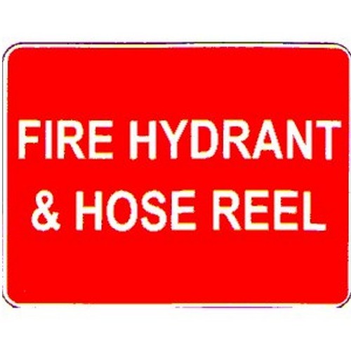 Plastic 225x300mm Fire Hydrant & Hose Reel Sign - made by Signage