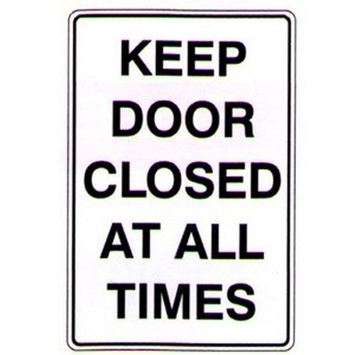 Plastic 450x300mm Keep Door Closed At All Sign - made by Signage