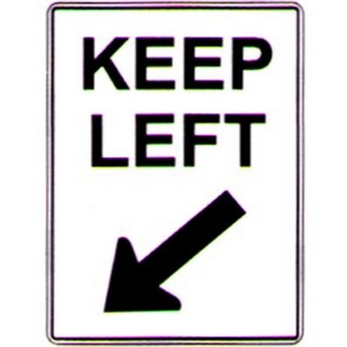 Metal 450x600mm Keep Left Sign - made by Signage