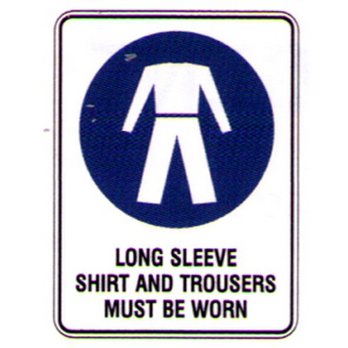 Flute 450x600mm Long Sleeve Shirt & Trousers Sign - made by Signage