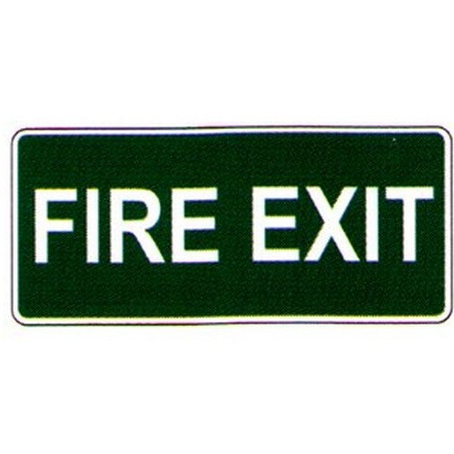 200x450mm Self Stick Luminous Fire Exit W/G Label - made by Signage