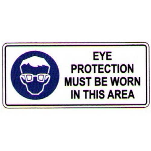 Metal 200x4Picto Eye Protection Must Sign - made by Signage