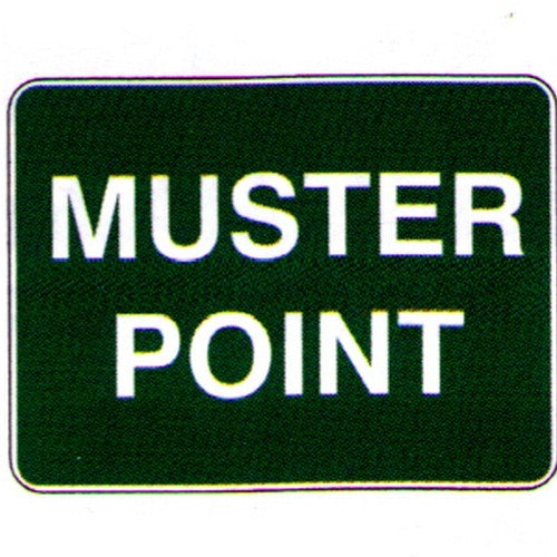 Metal 450x600mm Muster Point Sign - made by Signage