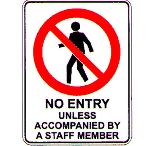 Metal 300x4No Entry... Staff Member Sign - made by Signage
