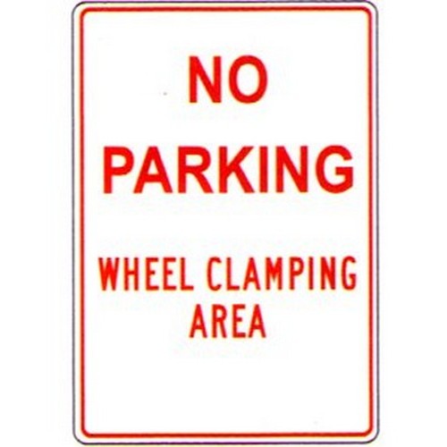 Metal 300x450mm No Parking Wheel Clamping Sign - made by Signage