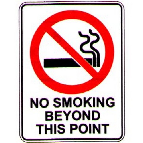 Metal 450x600mm No Smoking Beyond This Sign - made by Signage