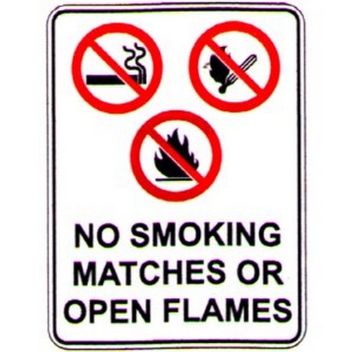 Metal 450x600mm No Smok. Matches Or Sign - made by Signage
