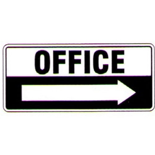 450x200mm Poly Office With Right Arrow Sign - made by Signage