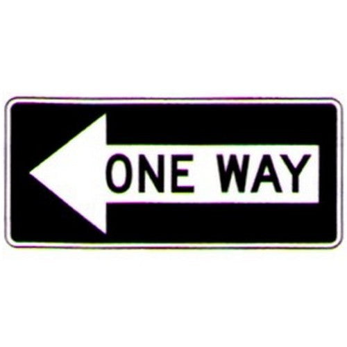 Metal 200x4One Way On Left Arrow Sign - made by Signage