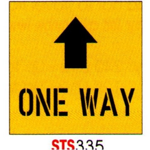 Poly 650x6One WayWithUp Arrow Stencil - made by Signage