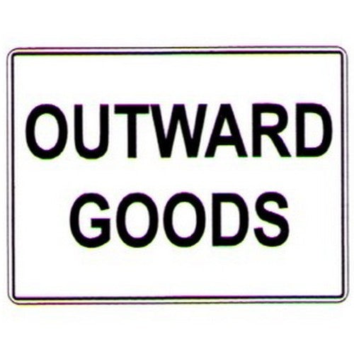 Metal 450x600mm Outwards Goods Sign - made by Signage