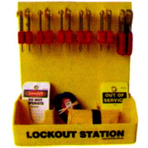 10 Padlock Access Lockout Station - made by B-PROTECTED