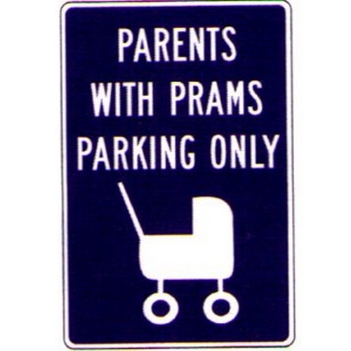 Metal 300x4Parents With Prams Park Only Sign - made by Signage