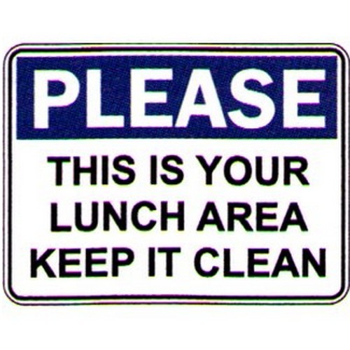 Plastic 225x300mm Please This Is Your Lunch Sign - made by Signage