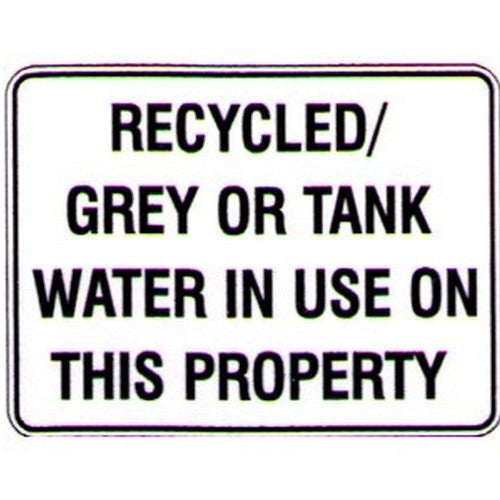 Poly 55x90mm Recycled Grey Water - made by Signage