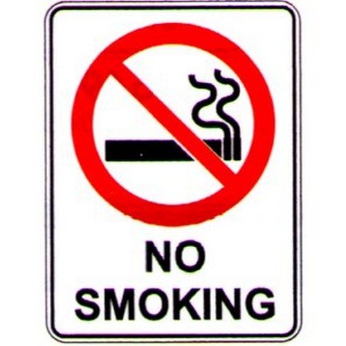Class 1 Reflective Metal 600x450mm No Smoking Sign - made by Signage