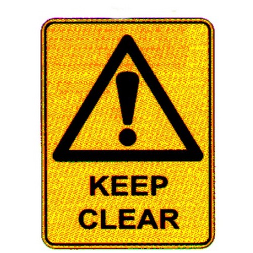 Class 1 Reflective Metal 600x450mm Warning Keep Clear Sign - made by Signage
