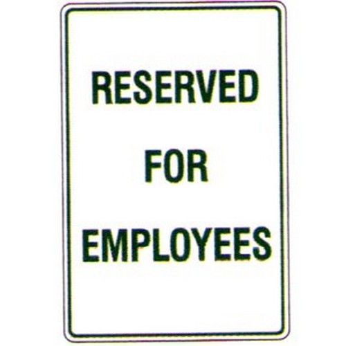 Metal 300x4Reserved For Employees Sign - made by Signage