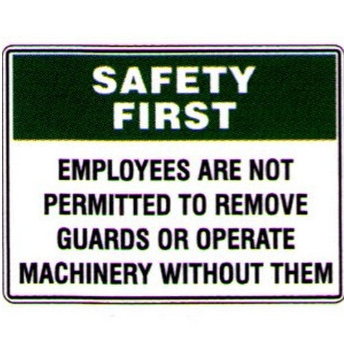Pack Of 5 Self Stick 100x140mm Safety First Employees Are Not Labels - made by Signage