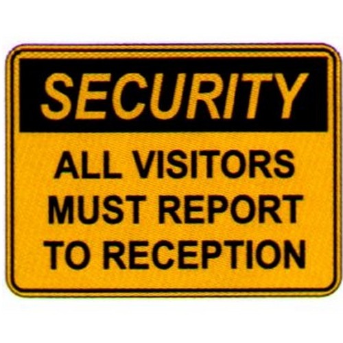 Plastic 450x600mm Security All Visitors Must Sign - made by Signage
