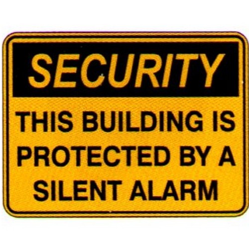 Pack Of 5 Self Stick 100x140mm Security This Building Is Prot. Labels - made by Signage