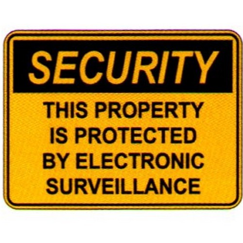 Plastic 450x600mm Security This Property Sign - made by Signage