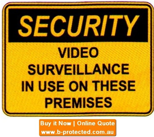 Pack Of 5 Self Stick 100x140mm Security Video Etc Labels - made by Signage