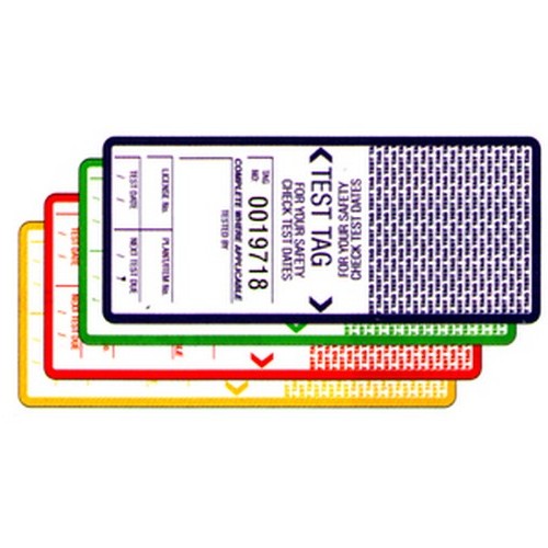 Pack of 100 42x98mm Self Laminating Orange Test Tags - made by Signage