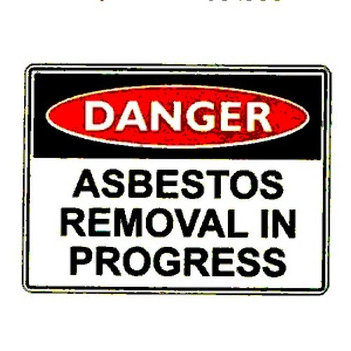 Metal 450x600mm Danger Asbestos Removal Sign - made by Signage