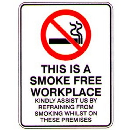 Metal 450x600mm ...SMOKE Free ..THESE Premises Sign - made by Signage