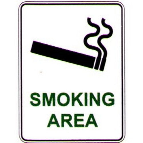 Plastic 300x2Smoking Area With Symbol Sign - made by Signage