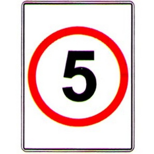 Metal 300x4Speed Symbol 5 Km H Sign - made by Signage